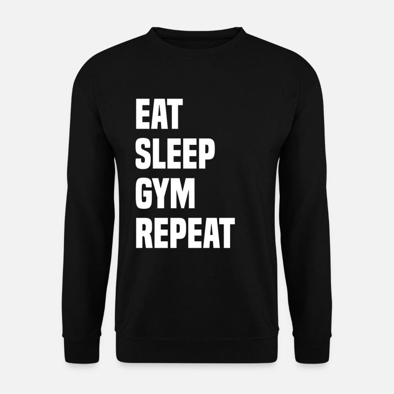 Eat Sleep Gym Repeat - Unisex Pullover - Schwarz