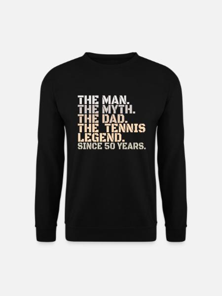 Tennis Legende Geburtstag 50 Jahre Vatertag - Unisex Pullover - Schwarz
