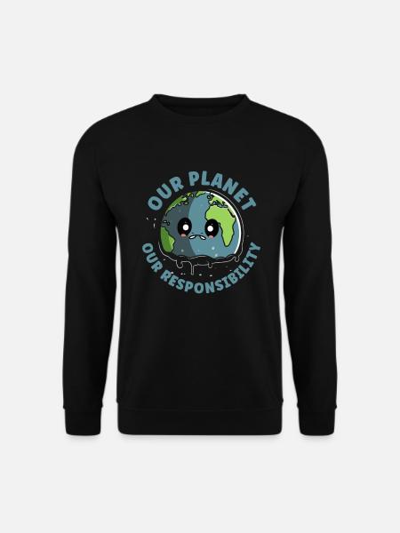 Our Planet our responsibility - Schützt die Erde - Unisex Pullover - Schwarz
