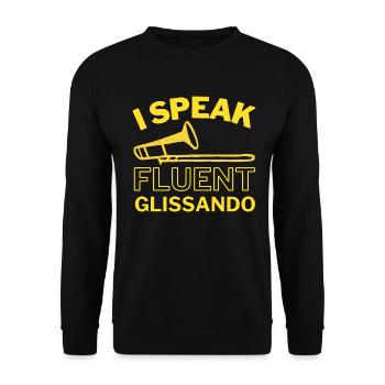 Lustiger Posaunist Posaunist Spruch - Unisex Pullover - Schwarz - Vorne - Alina (178cm) & Michal (187cm)