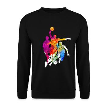BASKET-BALL - Sweat-shirt Unisexe - noir - Devant - Alina (178cm) & Michal (187cm)