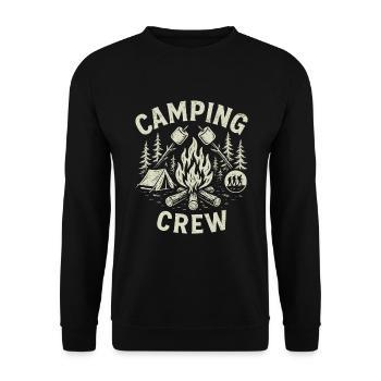 Camping Crew Cadeau amusant pour les amateurs de camping - Sweat-shirt Unisexe - noir - Devant - Alina (178cm) & Michal (187cm)