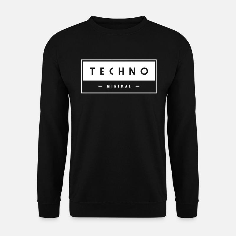 TECHNO Minimal - Unisex Pullover - Schwarz