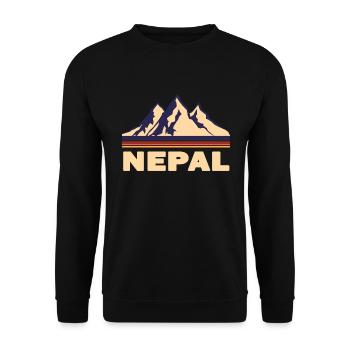 népal montagnes asie cadeau - Sweat-shirt Unisexe - noir - Devant - Alina (178cm) & Michal (187cm)