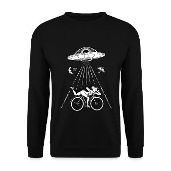 Albert Hofmann abducted by an Alien DMT - Unisex Sweatshirt - black - Front - Alina (178cm) & Michal (187cm)
