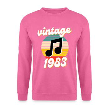 né millésime année 1983 idée cadeau années 80 - Sweat-shirt Unisexe - rose - Devant