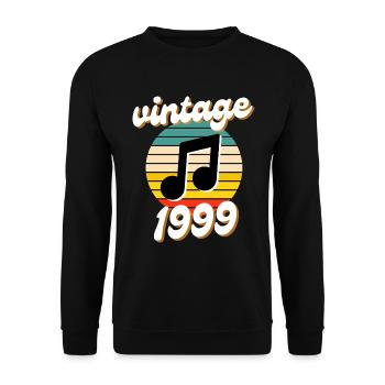 né millésime année 1999 idée cadeau années 90 - Sweat-shirt Unisexe - noir - Devant - Alina (178cm) & Michal (187cm)