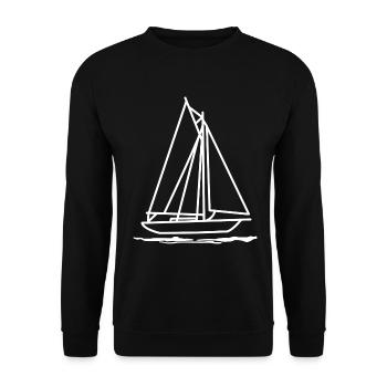 Sailing Sailboat Sailing Ship Sailing Sailors - Unisex Sweatshirt - black - Front - Alina (178cm) & Michal (187cm)