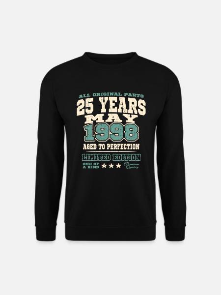 Aged to perfection Mai 1998 - 25 Jahre alt - Unisex Pullover - Schwarz
