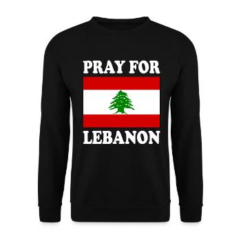 Pray for lebanon - Unisex Sweatshirt - black - Front - Alina (178cm) & Michal (187cm)