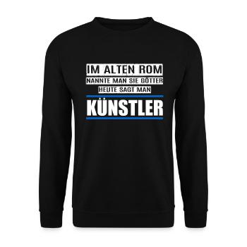 KÜNSTLER - Unisex Pullover - Schwarz - Vorne - Alina (178cm) & Michal (187cm)