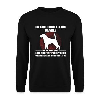 BEAGLE - Unisex Pullover - Schwarz - Vorne - Alina (178cm) & Michal (187cm)