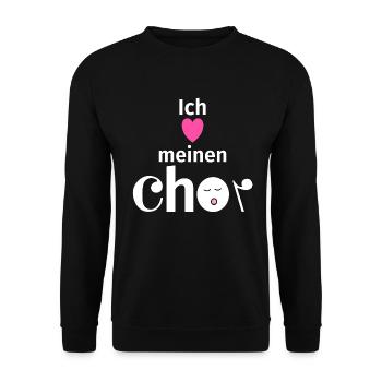 Ich liebe meinen Chor - Unisex Pullover - Schwarz - Vorne - Alina (178cm) & Michal (187cm)