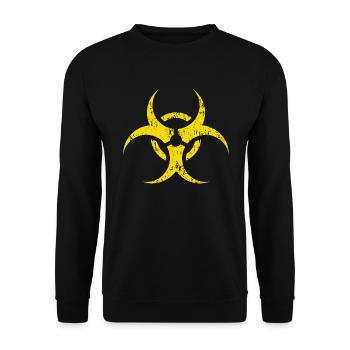 Biohazard Symbole Corona Virus idée cadeau avertissement - Sweat-shirt Unisexe - noir - Devant - Alina (178cm) & Michal (187cm)