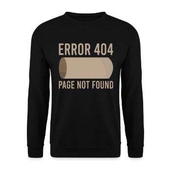 Error 404 toilet paper funny - Unisex Sweatshirt - black - Front - Alina (178cm) & Michal (187cm)
