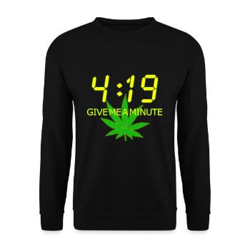 Mauvaise herbe 420 - Sweat-shirt Unisexe - noir - Devant - Alina (178cm) & Michal (187cm)