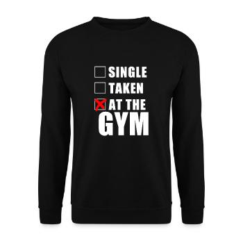 At The Gym - Unisex Sweatshirt - black - Front - Alina (178cm) & Michal (187cm)
