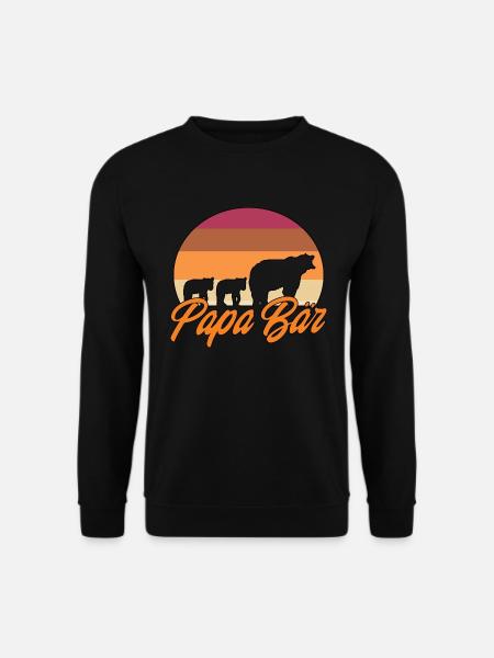 Papa Bear - Vater Stolzer Papa Familie - Unisex Pullover - Schwarz