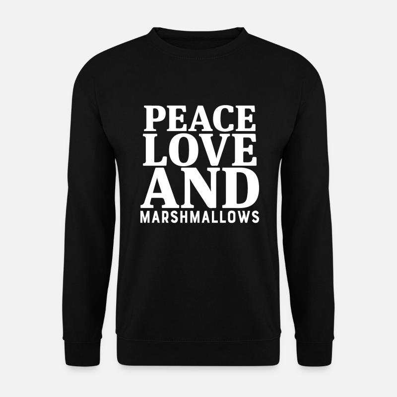 Peace Love And Marshmallows - Unisex Sweatshirt - black