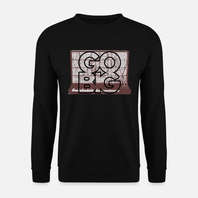 Vintage-Synthesizer Go Big Synthesizer in voller Größe - Unisex Pullover - Schwarz