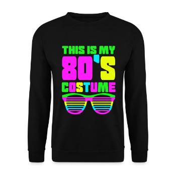 80er Jahre Bad Taste - Unisex Pullover - Schwarz - Vorne - Alina (178cm) & Michal (187cm)