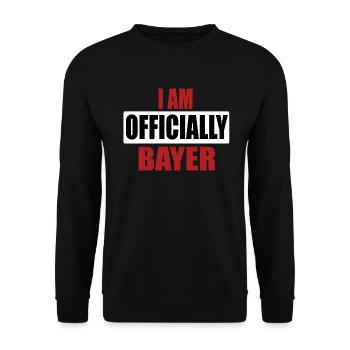 I am officially Bayer Bayern bayrisch Geschenk - Unisex Pullover - Schwarz - Vorne - Alina (178cm) & Michal (187cm)