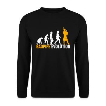 Bagpipe Bagpipes Bagpiper Scotland - Unisex Sweatshirt - black - Front - Alina (178cm) & Michal (187cm)