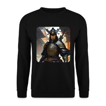 Proud Samurai Warrior Japan Asia Kendo Ninja - Unisex Sweatshirt - black - Front - Alina (178cm) & Michal (187cm)