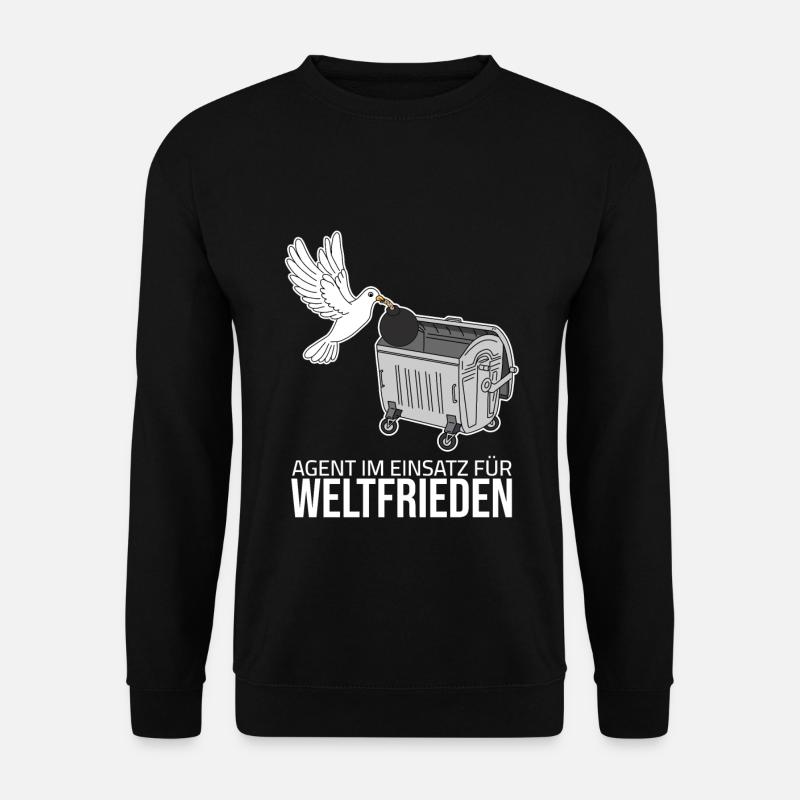 Weltfrieden - Agent im Einsatz - Unisex Pullover - Schwarz