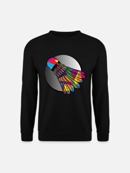 Badminton colorful - Unisex Sweatshirt - black