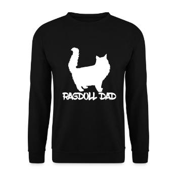 Ragdoll Dad Geschenkidee - Unisex Pullover - Schwarz - Vorne - Alina (178cm) & Michal (187cm)