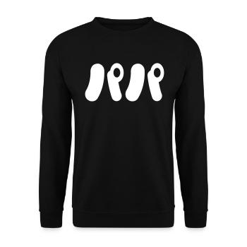 Japanese Papa パパ | Nihongo Language - Unisex Sweatshirt - black - Front - Alina (178cm) & Michal (187cm)