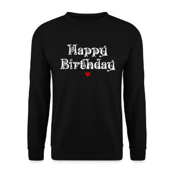 Birthday, Happy Birthday, Congratulations, Wishes - Unisex Sweatshirt - black - Front - Alina (178cm) & Michal (187cm)