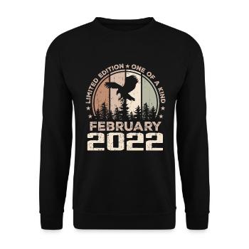 Incomparable depuis février 2022, 2e Anniversaire - Sweat-shirt Unisexe - noir - Devant - Alina (178cm) & Michal (187cm)
