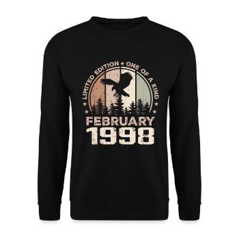 Incomparable depuis février 1998, 26e Anniversaire - Sweat-shirt Unisexe - noir - Devant - Alina (178cm) & Michal (187cm)