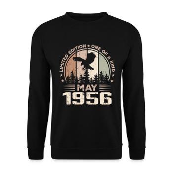Incomparable since May 1956, 68th Anniversary - Unisex Sweatshirt - black - Front - Alina (178cm) & Michal (187cm)
