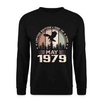 Unrivalled since May 1979, 45th Anniversary - Unisex Sweatshirt - black - Front - Alina (178cm) & Michal (187cm)