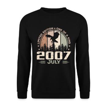 Unvergleichlich seit Juli 2007, 17. Jahrestag - Unisex Pullover - Schwarz - Vorne - Alina (178cm) & Michal (187cm)