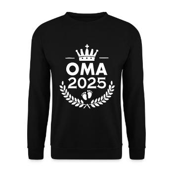 Oma 2025 - Unisex Pullover - Schwarz - Vorne - Alina (178cm) & Michal (187cm)