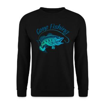 Angeln Fisch - Unisex Pullover - Schwarz - Vorne - Alina (178cm) & Michal (187cm)