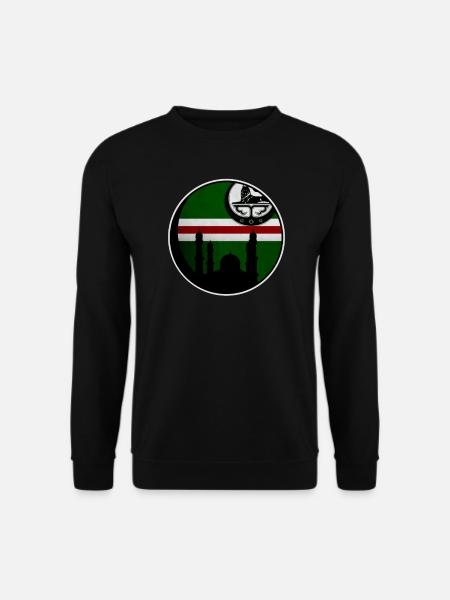 chechnya flag chechen Born - Unisex Sweatshirt - black