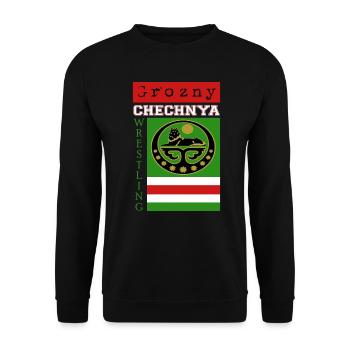Grozny Chechnya Wrestling Flag - Unisex Sweatshirt - black - Front - Alina (178cm) & Michal (187cm)
