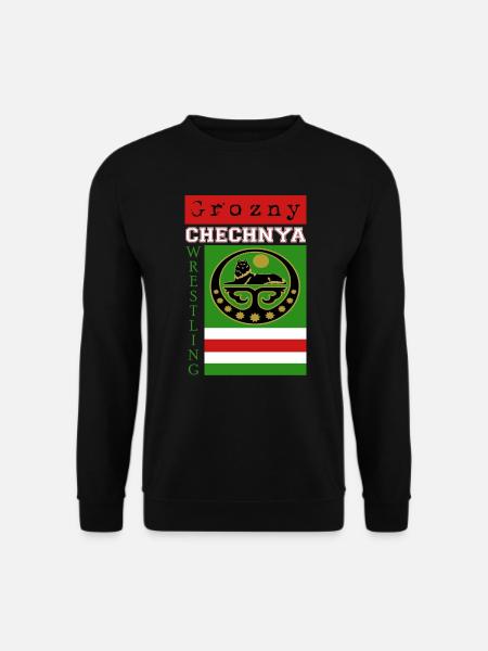 Grozny Chechnya Wrestling Flag - Unisex Pullover - Schwarz