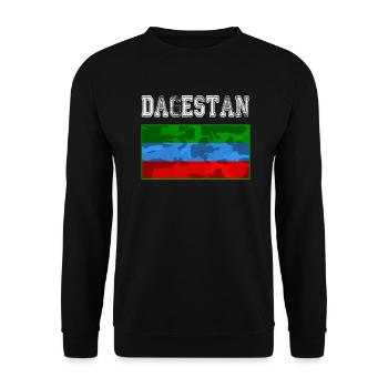 Dagestan Flag. Proud Dagestani People wear This - Unisex Pullover - Schwarz - Vorne - Alina (178cm) & Michal (187cm)