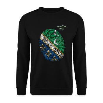 Sandzak DNA Proud Sandzak Roots - Unisex Sweatshirt - black - Front - Alina (178cm) & Michal (187cm)
