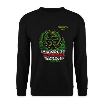 ADN de Tchétchénie. Drapeau tchétchène. Racines tchétchènes - Sweat-shirt Unisexe - noir - Devant - Alina (178cm) & Michal (187cm)