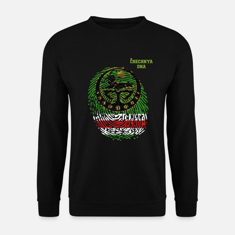 ADN de Tchétchénie. Drapeau tchétchène. Racines tchétchènes - Sweat-shirt Unisexe - noir