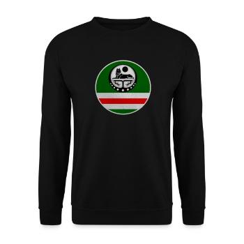 Drapeau tchétchène. Tchétchène né, Chchnyan Borz - Sweat-shirt Unisexe - noir - Devant - Alina (178cm) & Michal (187cm)