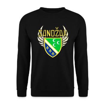 Sandzak Balkan State. Sandzak Style Flag. - Unisex Sweatshirt - black - Front - Alina (178cm) & Michal (187cm)