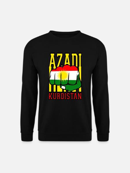 Kurdistan Power. Azadi Kurdistan, Free Kurdistan - Unisex Pullover - Schwarz